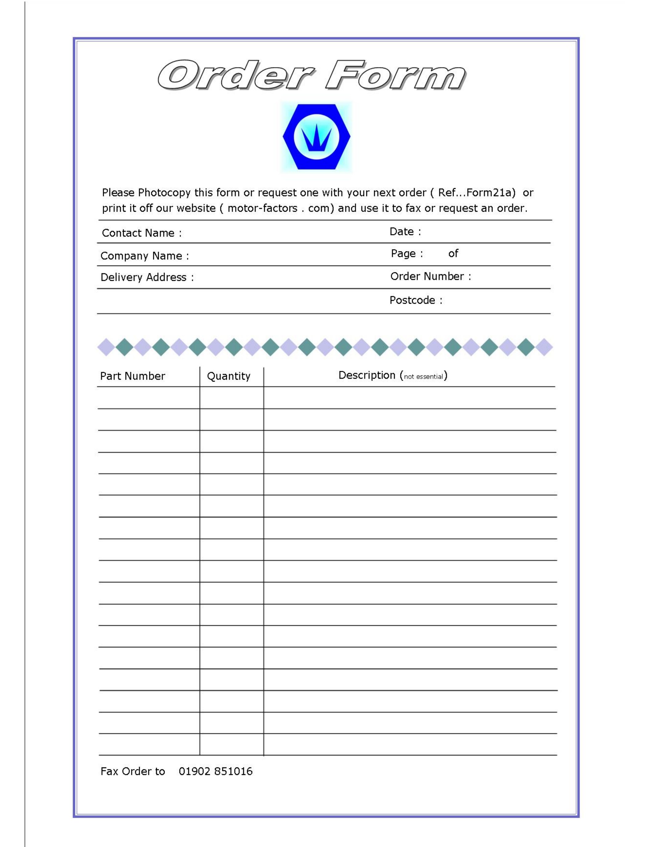 Order Form